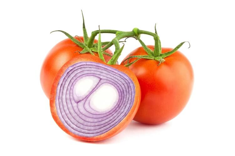 image of tomato with onion inside to represent manipulation